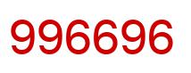 Number 996696 red image