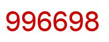 Number 996698 red image