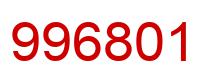 Number 996801 red image
