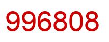Number 996808 red image