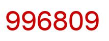 Number 996809 red image