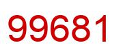 Number 99681 red image