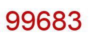 Number 99683 red image