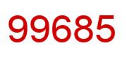 Number 99685 red image