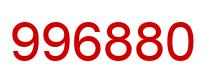 Number 996880 red image