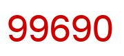 Number 99690 red image