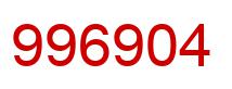 Number 996904 red image