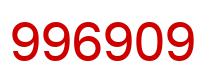 Number 996909 red image