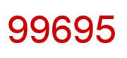 Number 99695 red image