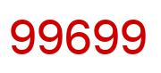 Number 99699 red image
