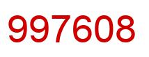 Number 997608 red image