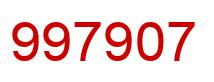 Number 997907 red image