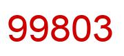 Number 99803 red image