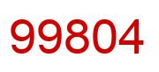 Number 99804 red image