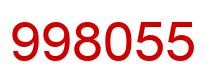 Number 998055 red image