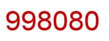 Number 998080 red image