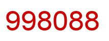 Number 998088 red image
