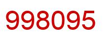 Number 998095 red image