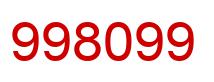 Number 998099 red image