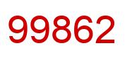 Number 99862 red image
