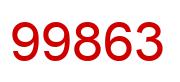 Number 99863 red image