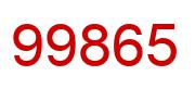 Number 99865 red image
