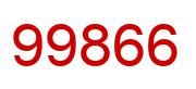 Number 99866 red image