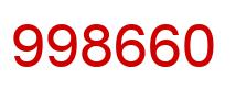 Number 998660 red image