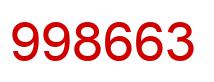 Number 998663 red image
