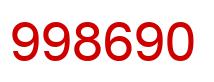 Number 998690 red image