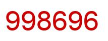 Number 998696 red image