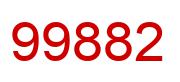 Number 99882 red image