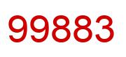 Number 99883 red image