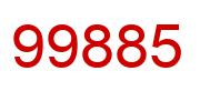 Number 99885 red image