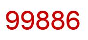 Number 99886 red image