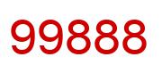 Number 99888 red image