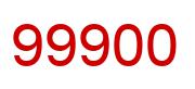Number 99900 red image