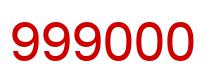 Number 999000 red image