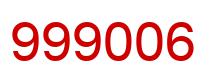 Number 999006 red image