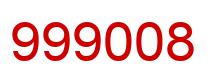 Number 999008 red image