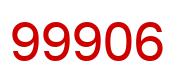 Number 99906 red image