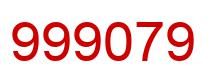 Number 999079 red image