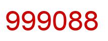 Number 999088 red image