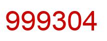 Number 999304 red image