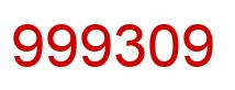 Number 999309 red image