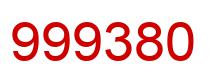 Number 999380 red image