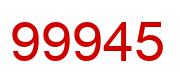 Number 99945 red image