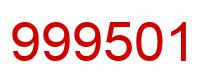 Number 999501 red image