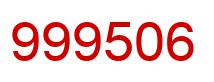 Number 999506 red image