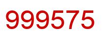 Number 999575 red image